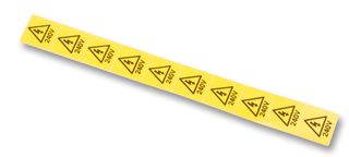 TE CONNECTIVITY 13025 标签, 240V, 自粘, 19mm H x 19mm W, 乙烯基, 黄底黑字, 10