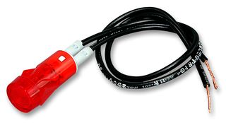 ARCOLECTRIC / BULGIN LIMITED L282000NAA 氖指示灯, 250 V, 带引线, 红色, 12 mm, 圆形带平顶, 20 mA