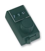 VISHAY 15A33B10 Counting Dial, 10 Turns, 6.35 mm, Black Chrome, Black Finish