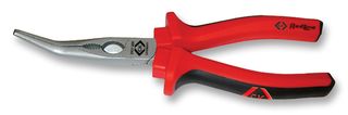 CK TOOLS T3907 8 Pliers, 200mm Length, Bent Nose, Induction Hardened Edges and Dual Component Handles