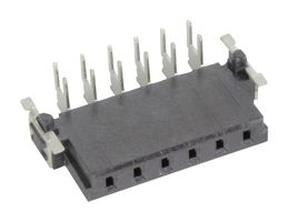 HARTING 15650062701000 PCB插座, 板至板, 2.54 mm, 1 排, 6 触点, 通孔安装直角, har-flex Series
