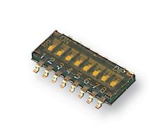 MULTICOMP PRO MCDHN-08F-T-V DIP / SIP Switch, 8 Circuits, Flush Slide, Surface Mount, SPST, 24 V, 25 mA