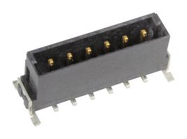HARTING 15520062601000 引脚针座, 板至板, 2.54 mm, 1 排, 6 触点, 表面安装直型, har-flex Series