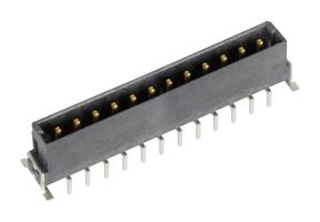 HARTING 15520122701000 Pin Header, Board-to-Board, 2.54 mm, 1 Rows, 12 Contacts, Through Hole Straight, har-flex Series