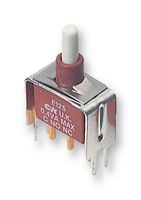 C&K COMPONENTS E125SD1V3BE Pushbutton Switch, E020 Series, SPDT, On-(On), Plunger, White