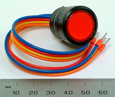 EAO K84-603.4305 按钮开关, 84 Series, 22.5 mm, SPST-常开, 瞬态, 平齐, 红色
