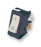 ARCOLECTRIC / BULGIN LIMITED C1250APAAB Rocker Switch, Off-On, DPST, Non Illuminated, Panel Mount, Grey, 1250 Series