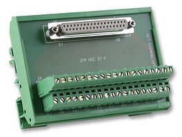 M JAY IFM DEE 37 F 端子块接口, D Sub 37路插座, 螺丝式38路端子块, 5 A, 250 V