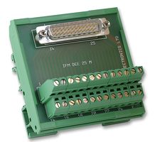 M JAY IFM DEE 25 M Terminal Block Interface, D Sub 25 Position Plug, Screw Type 26 Position Terminal Block, 5 A