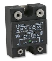 SENSATA/CRYDOM H12WD4850PG Solid State Relay, 50 A, 660 Vrms, Panel Mount, Screw