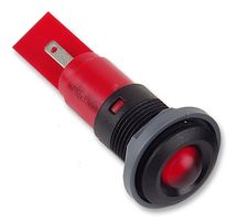 CML INNOVATIVE TECHNOLOGIES 19371350 发光二极管指示器 面板安装, 黑色塑料挡板, 红色, 24 V, 16 mm, 16 mA, 1.5 cd, IP67