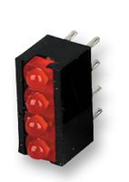 MENTOR Z.2040R 电路板指示灯, 红色, 4 LED灯, 通孔安装, 1.8mm, 20 mA, 1.6 mcd