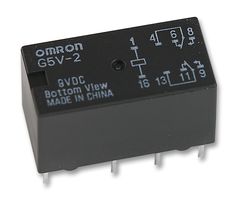 OMRON ELECTRONIC COMPONENTS G5V-2 9DC SIGNAL RELAY, DPDT, 9VDC, 2A, TH