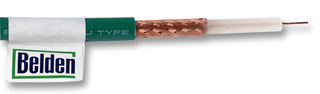 BELDEN 8241 010500 Coaxial Cable, RG59, 0.27 mm², Copper Coated Steel, 6.15 mm, 75 ohm, Black