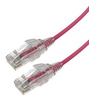 VIDEK 2994-0.75PK 以太网线缆, Cat6, RJ45插头至RJ45插头, UTP (非屏蔽双绞线), 粉红色, 750 mm, 2.5 ft
