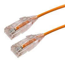 VIDEK 2994-1RG Ethernet Cable, Cat6, RJ45 Plug to RJ45 Plug, UTP (Unshielded Twisted Pair), Orange, 1 m, 3.3 ft