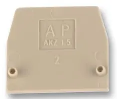 WEIDMULLER AKZ 1.5 END PLATE 端盖, 用于TS15 DIN 端子块