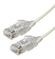 VIDEK 2994-0.15W 以太网线缆, Cat6, RJ45插头至RJ45插头, UTP (非屏蔽双绞线), 白色, 150 mm, 0.5 ft