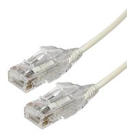 VIDEK 2994-0.2W 以太网线缆, Cat6, RJ45插头至RJ45插头, UTP (非屏蔽双绞线), 白色, 200 mm, 0.7 ft