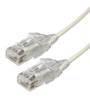 VIDEK 2994-0.75W 以太网线缆, Cat6, RJ45插头至RJ45插头, UTP (非屏蔽双绞线), 白色, 750 mm, 2.5 ft