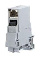 METZ CONNECT 1401206113KE 直列式适配器, TS35轨安装, 适配器,在线, RJ45, RJ45