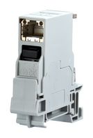 METZ CONNECT 1401106113KE 模块连接器, RJ45 插座, 1 x 1 (端口), 8P8C, Cat6, DIN轨安装