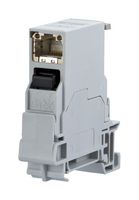 METZ CONNECT 1401806113KE 模块连接器, RJ45 插座, 1 x 1 (端口), 8P8C, Cat6, DIN轨安装