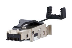 METZ CONNECT 1401405012-I 模块连接器, 黑色, RJ45 插头, 1 x 1 (端口), 8P8C, Cat6, IP67, 电缆安装