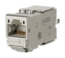 METZ CONNECT 130B11-E 模块连接器, RJ45 插座, 1 x 1 (端口), 8P8C, Cat6a, 电缆安装