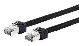 METZ CONNECT 13084U2000-E 以太网线缆, Cat6, RJ45插头至RJ45插头, SFTP (屏蔽金属箔双绞线), 黑色, 2 m, 6.56 ft