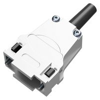 POSITRONIC D9000CTE50/AA D Sub Backshell, D Series, DE, 180°, Zinc Alloy Body