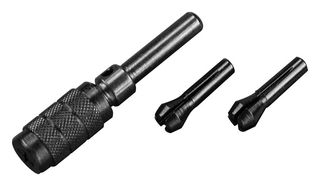 MULTICOMP PRO MP012522 Pin Chuck Set, 3 Collets, 6.4mm Shaft Dia, 0 to 2.5mm Capacity, Steel