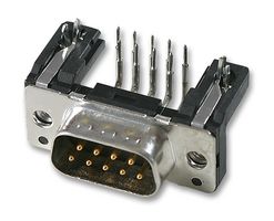 HARTING 09 66 162 7811 D-Sub 连接器, DB9, 标准, 插头, Snap In, Ground Contact系列, 9 触点, DE, 焊接