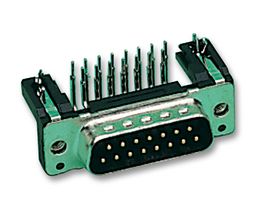 HARTING 09 66 262 7811 D-Sub 连接器, 标准, 插头, Snap In, Ground Contact系列, 15 触点, DA, 焊接