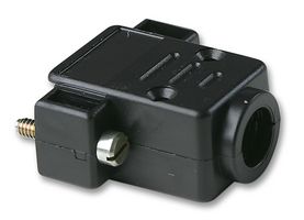 HARTING 09 67 009 0442 连接器后壳, D Sub, 黑色, DE, 180°, 热塑性主体