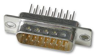 HARTING 09 67 015 5654 D-Sub 连接器, 标准, 插头, Straight Solder Pins系列, 15 触点, DA, 焊接
