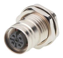 MOLEX 120404-0006 传感器连接器, 120404 Series, M12, 母, 4路, PCB插座, 直形面板安装