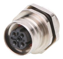 MOLEX 120406-2003 Sensor Connector, Ultra-Lock 120406 Series, M12, Female, 4 Positions, PCB Socket