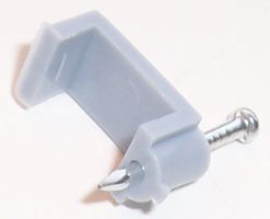 PRO POWER CBT-7299 紧固件, 钉子安装电缆夹, 2.5 mm, PVC (聚氯乙烯), 灰色