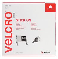 VELCRO 60219 胶带, 尼龙搭扣, 卷, 白色, 20 mm x 10 m