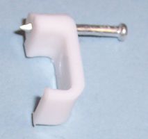 PRO POWER CBT-7300 紧固件, 钉子安装电缆夹, 2.5 mm, PVC (聚氯乙烯), 白色