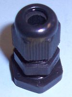PRO POWER MG-12 BLACK M12 IP68尼龙电缆压盖, 黑色, 单件