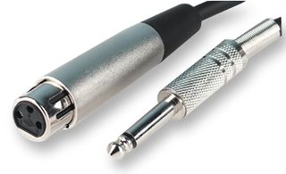 PRO SIGNAL SVP676-1M 音频/视频电缆组件, 6.35mm(1/4")单声道插头, XLR插座, 3路, 3.28 ft, 1 m, 黑色