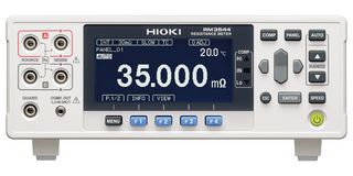 HIOKI RM3544-01 欧姆表, 4线, 30mohm 至 3Mohm, 1 µohm, 300 mA, ± 0.02% rdg, 80 mm