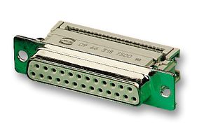 HARTING 09 66 318 7500. D-Sub 连接器, DB25, 标准, 插座, D Tin And Dimple系列, 25 触点, DB, IDC / IDT