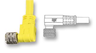 MOLEX 403001E02M050 传感器电缆, BRAD Nano Change, 90° M8插座, 自由线端, 3路, 5 m, 16.4 ft