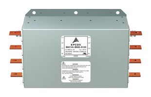 TDK B84144B0400S120 Power Line Filter, General Purpose, 530 VAC, 400 A, Three Phase, 3 Stage, Chassis Mount