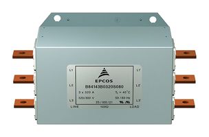 TDK B84143K0250S081 电源线滤波器, 工业型, 760 VAC, 250 A, 三相, 2阶, 底板安装