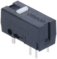 OMRON ELECTRONIC COMPONENTS D2FP-FN2(STD) 微动开关, 可靠、寿命长, 超微型, 针式柱塞, SPST-常开, PC插针, 20 mA, 30 V
