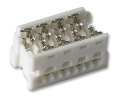 MOLEX 90327-0308 IDC连接器, White, IDC插座, 母, 1.27 mm, 2排, 8 触点, 电缆安装